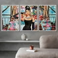 thumbnail image 3 of wall26 Framed Canvas Print Wall Art Set Stylish Fashion Audrey Hepburn Graffiti &amp; Street Art Comic Book Illustrations Modern Art Urban Portrait for Living Room, Bedroom, Office - 24"x36&quot, 3 of 5