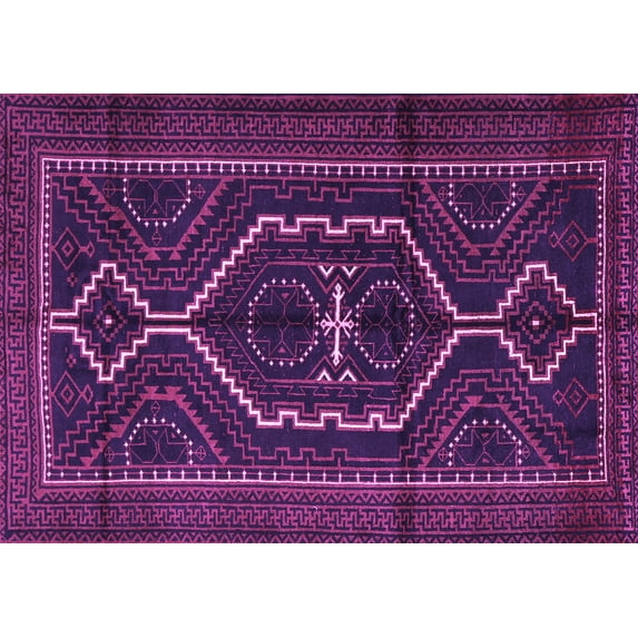 Ahgly Company Indoor Rectangle Persian Purple Traditional Area Rugs, 6' x 9'