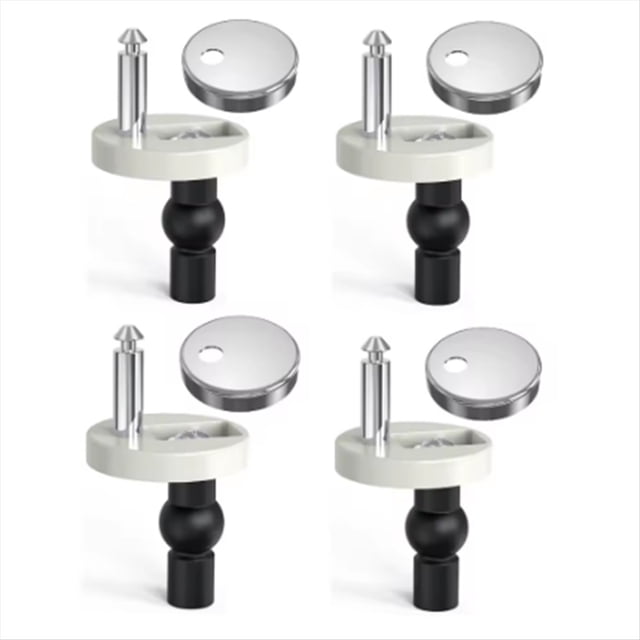 Pernos y Tornillos para Asiento de Inodoro, Fijaciones Bisagra Superior Liberación Rápida, Tuerca Goma Expansible,Kit Reemplazo Inodoro