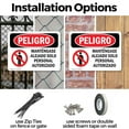 thumbnail image 3 of (2 Pack) Keep Out Authorized Personnel Only Spanish OSHA Danger Sign 24 Inch X 18 Inch Indoor / Outdoor Rust-Free Aluminum Metal Signs for Workplace, Workshop, and Construction Site,, 3 of 8