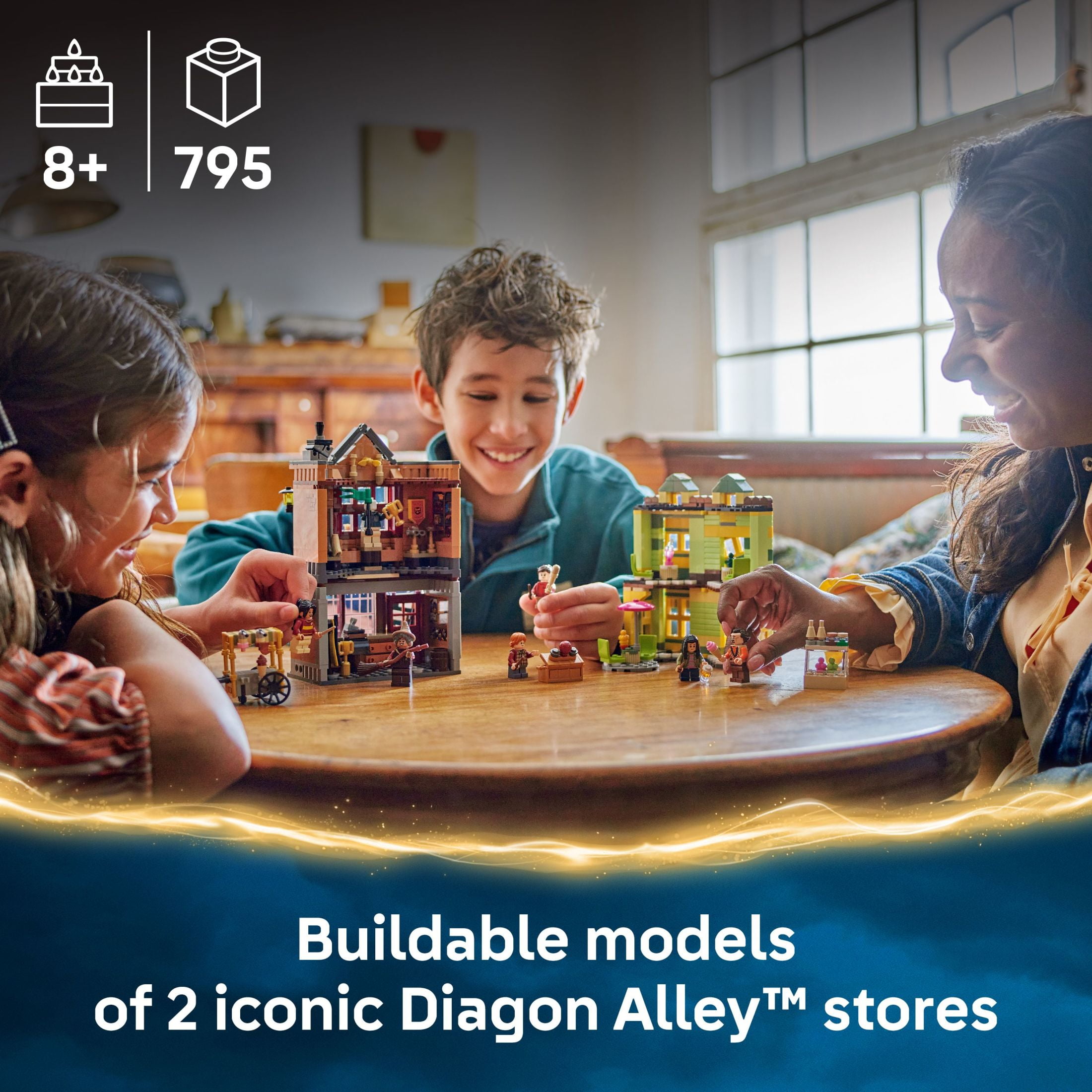 LEGO Harry Potter Quality Quidditch Supplies & Ice Cream Parlour - Kids Toy - Diagon Alley Building Set for Boys and Girls 8+ - Harry Potter Collectible - Gift Idea for Birthdays - 76452