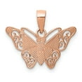 thumbnail image 4 of 14K Two-Tone Gold Charm Pendant Themed 14 mm 18 Rose & Rhodium Diamond-Cut Butterfly, 4 of 4
