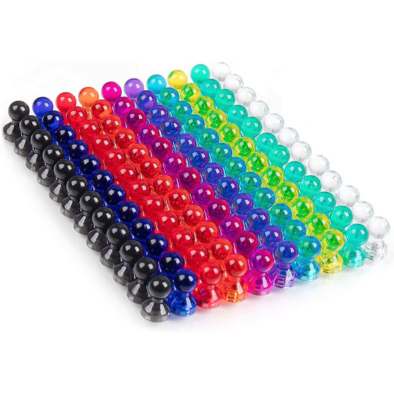 160 PCS Colorful Push Pin Magnets, Push Pin Magnets, Refrigerator Magnets, Office Magnets, Perfect to use as Kitchen Home and School Classroom Magnets, Map Magnets,Whiteboard Magnets