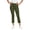 Army Green, variant on Women’s Pull On Straight Leg Dress Ankle Pants, Slimming Stretch Slacks Twill Cropped Trousres with Pockets, Everyday & Casual & Work