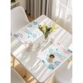 thumbnail image 5 of Coastal Turtle Placemats Set of 6, Teal Green Ocean Coral Starfish Jellyfish Placemats for Dining Table, Place Mats for Kitchen Tabletop, Waterproof Wipeable Dining Table Mats Set, 5 of 9