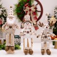 thumbnail image 1 of SUSUchens Adornos de muñeca navideña Muñeco de nieve Alce Juguete de peluche de patas largas Decoración navideña Muñeco de peluche Regalo para niños Amigos Estilo familiar C, 1 of 8