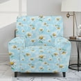 thumbnail image 2 of Xixirimido Daisy Flowers Blue Pattern Recliner Chair Cover 4-Pieces Lazyboy Cover for Recliner Chair with Storage Pockets Furniture Protector for Living Room Printed Sofa Slipcover, 2 of 8