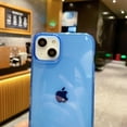 thumbnail image 4 of Compatible with iPhone 14 and iPhone 13 Phone Case Clear Neon Silicone Protective, Cute Flexible Slim TPU Shockproof Bumper Cover for Women and Girls (Blue), 4 of 14