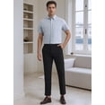 thumbnail image 2 of Unique Bargains Men's Short Sleeve Cotton Regular Fit Button Down Formal Shirt XXL Gray, 2 of 5