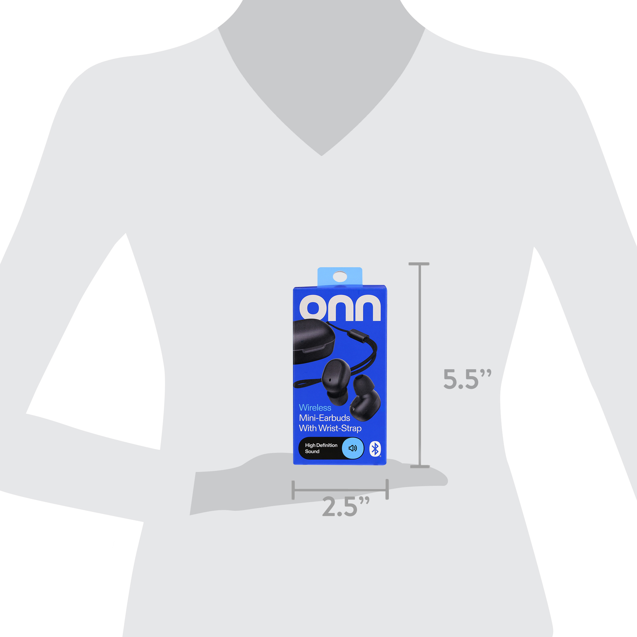 onn Mini audífonos inalámbricos con correa para muñeca, negro 5