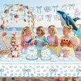 thumbnail image 4 of 172Pcs Seashell Party Supplies Include Seashell banner-Seashell Party Plates-Napkins-Cups-Straw-Cutlery and Beach Tablecloth for The Summer I Turned Pretty Party Decor for 24 GuestS, 4 of 6