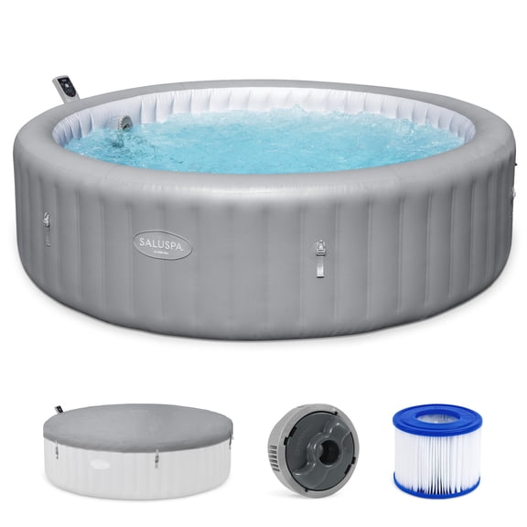 Open Box Bestway Hawaii Smart AirJet Inflatable Hot Tub with EnergySense Cover