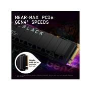 WD_BLACK 1TB SN850X NVMe SSD, Internal Gaming Solid State Drive with Heatsink - WDS100T2XHE-00BCA0