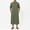c01Green, variant on USNSM Thobe for Men Solid Color Short Sleeve Kaftan Thobe Button Down Long Gown Caftan with Pockets Black XXXL