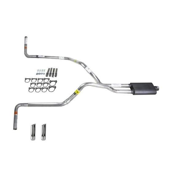 F150 07-13 dual exhaust 2.5 pipe Flowsound Muffler RW Tip Side Exit