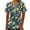 Blue, variant on Women's Summer Tops Pleated Button down Shirts 2025 Trendy Casual Floral Printed Flowy Short Sleeve Blouses (XL, Black)