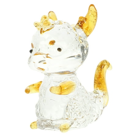 Decorative Simulated Crystal Dragon Figurines Animal Ornaments for Home Display and Collectible Decor