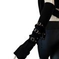 thumbnail image 4 of Yvsxxv Colorful Metal Buckle Punk Fingerless Gloves Casual Arm Warmer, 4 of 7