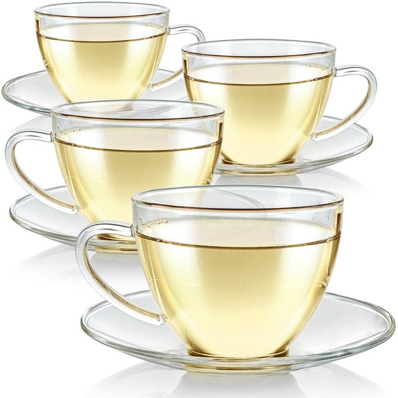 Teabloom ROYAL TEACUP AND SAUCER SET - SET OF FOUR - 6 OZ
