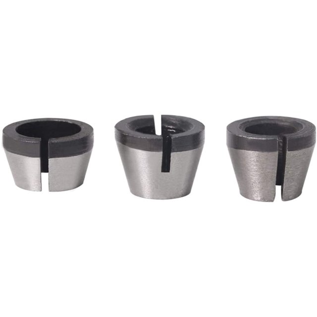 Ensemble de 3 Colliers Machine de Gravure Collier Adaptateur Colliers Collier 6mm 6.35mm 8mm pour Machine de Découpe Électrique Embout de Routeur