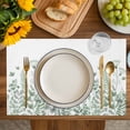 thumbnail image 4 of Sage Green Spring Floral Placemats Set of 4, Watercolor Elegant Pastoral Flowers Placemats for Dining Table, Place Mats for Kitchen Tabletop, Waterproof Wipeable Dining Table Mats Set, 4 of 9