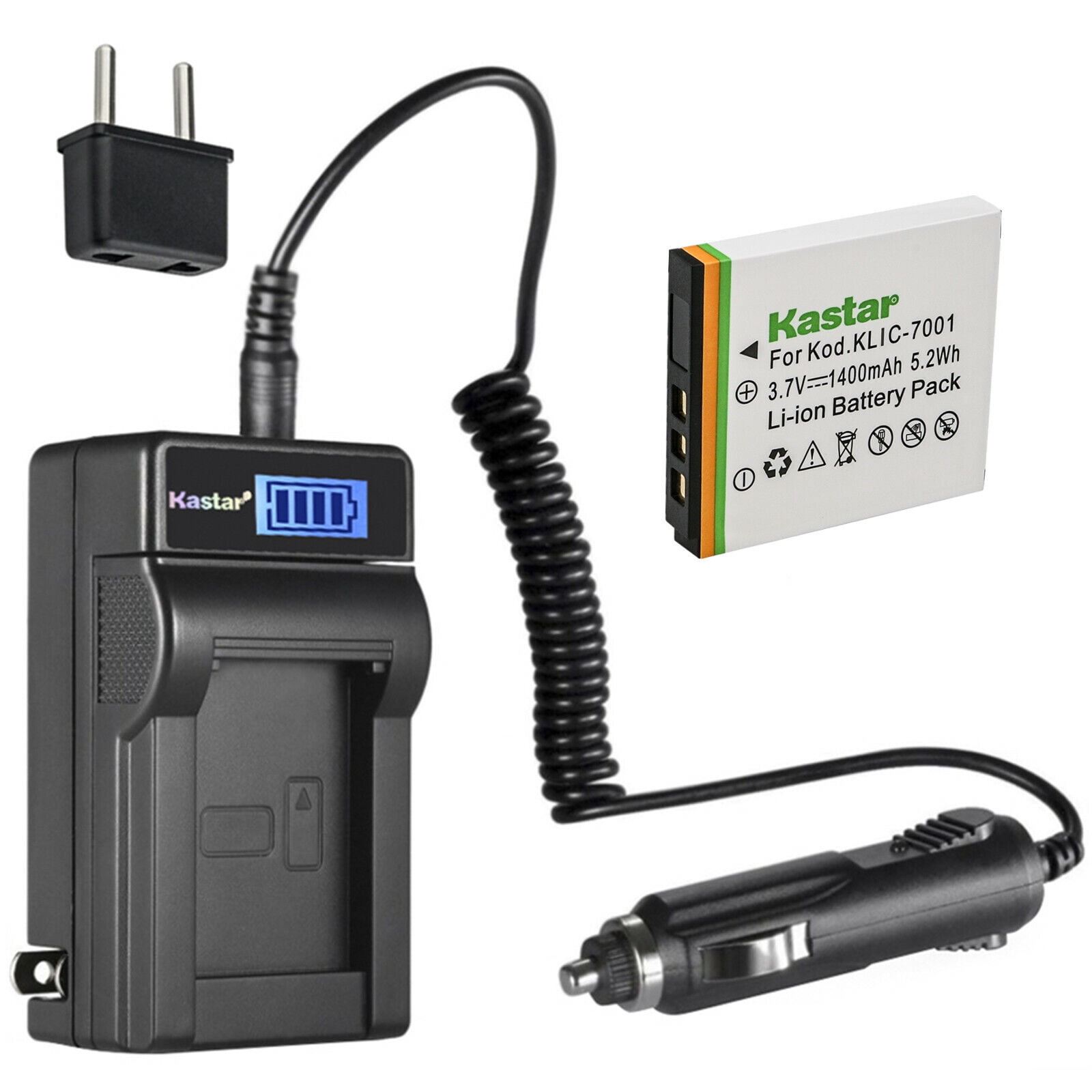 Kastar NB-6LH LCD AC Battery Charger Compatible with Canon