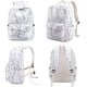 thumbnail image 5 of Mochila escolar para niñas adolescentes, mochila escolar con estuche para lápices (mármol), 5 of 5