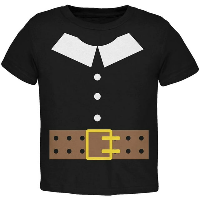 Halloween Pilgrim Costume T-Shirt Noir pour Tout-Petit