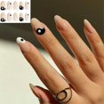 thumbnail image 1 of 24pcs Coffin False Nails Full Cover French Ballerina Fake Nails Press On Nails, 1 of 3
