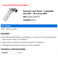 thumbnail image 2 of Reservoir Level Sensor - Compatible with 2007 - 2014 Acura MDX 2008 2009 2010 2011 2012 2013, 2 of 2