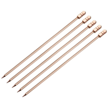 

Uxcell Metal Cocktail Picks 5Pcs Reusable Cocktail Toothpick Cuboid Shape for Drinks Appetizer Fruits Rose Gold