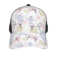 thumbnail image 3 of Lsque Hand Drawn Rabbit Printed Trucker Hat - Baseball Cap for Men Women - Breathable Mesh Side, Adjustable Fit - for Casual Wear, 3 of 7