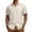 Beige #14, variant on Mens Short Sleeve Button Down Shirts Wrinkle Free Dress Shirts Casual Polka Dot Print Shirt with Pocket Navy L