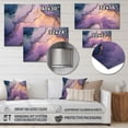 thumbnail image 4 of Designart "Ink Clouds of Purple and Grey Marble VI" Fractals Metal Art Print, 4 of 5