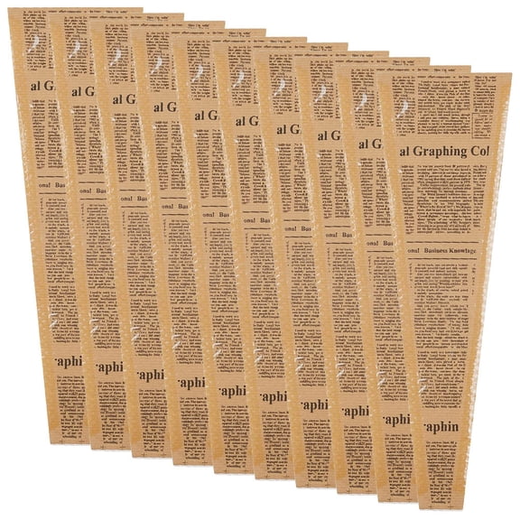 TABLZONE 50pcs Flower Packaging Sleeves for Bouquets Khaki Kraft Paper Waterproof Retro Style