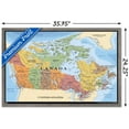 thumbnail image 2 of Map - Canada Wall Poster, 22.375" x 34" Framed, 2 of 4