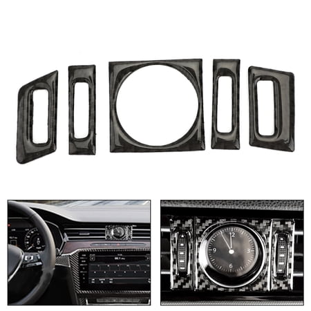 Motor Genic 5PCS Real Carbon Fiber Inner Clock Frame Cover Trim For VW Arteon 2019