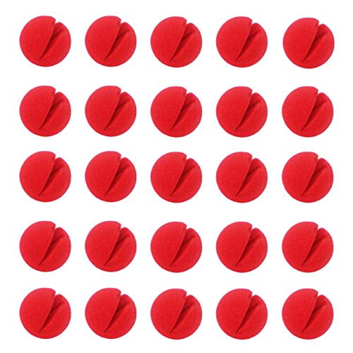 25pcs Foam Clown Nose Circus Party Halloween Costume Red