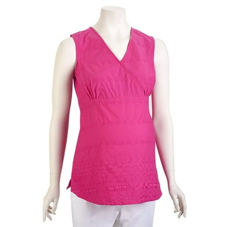 Sleeveless Eyelet Maternity Top