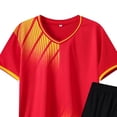 thumbnail image 5 of dmqupv Toddlers Outfit Boys Athletic Shorts Set 2 Piece Short Sleeve Kids Shirt and Boys Soccer Shorts Youth Activewear Set Watermelon Red,9-10 Years, 5 of 6