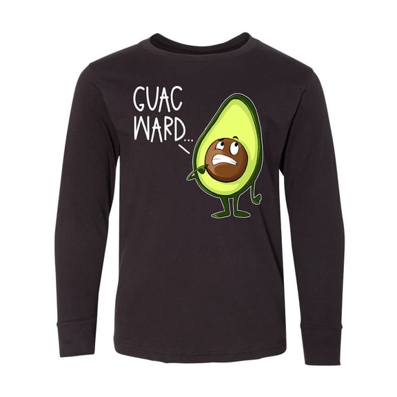 Inktastic Guacward Avocado Humor Long Sleeve Youth T-Shirt