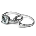 thumbnail image 4 of Luxe Jewelry Designs Set of 2 Stainless Steel Women's Wedding Rings with Cubic Zirconia, Size 5, 4 of 4