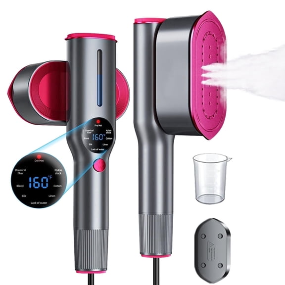 Dr  Flash 7-Mode Handheld Garment Steamer, 1200W Portable Travel Steamer with LED Display and 90-Degree Rotatable Handle