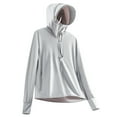 thumbnail image 2 of JGGSPWM Women's UPF 50+ Sun Protection Jacket Lightweight UV Shirt Long Sleeve Hoodie Brim Thumb Hole Summer Outdoor Sun Protection Hoodie Coat Upf 50+ Men Women Running Hiking Shirts Gray 3XL, 2 of 3