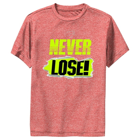 Boy's Lost Gods Never Lose Rip Performance Graphic Tee Red Heather Small