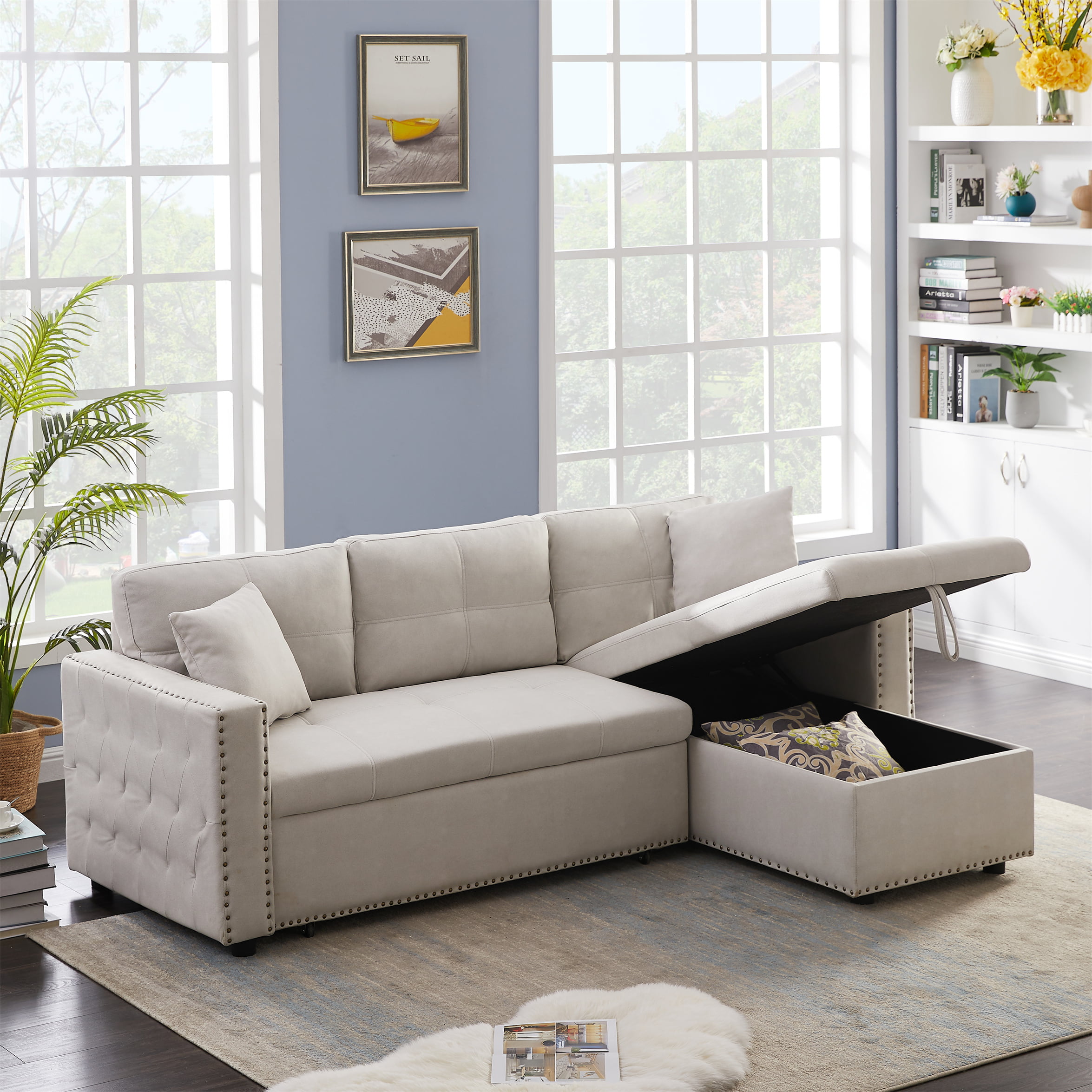 Aukfa Modern Sectional Sleeper Sofa
