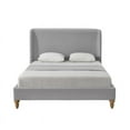 thumbnail image 3 of Kataleya Bed Grey wood Linen Queen Wingback Upholstered, 3 of 9