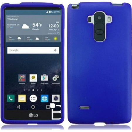 Rubberized Blue Snap - For LG G Stylo LS770 G4 Stylus Rubberized Snap On Plastic - Blue
