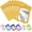 Gold, variant on 100 Pack Mylar Resealable Foil Bags with Clear Window, Ziptop Smell Proof Pouches for Food Storage, Cookies, Samples, Small Business, Purple, 4x6 Inch