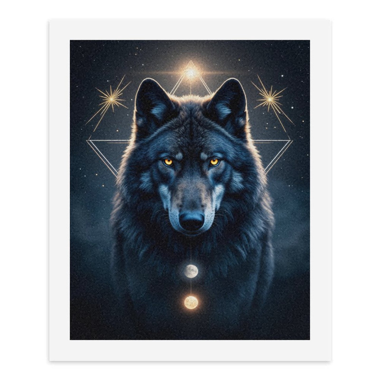 Paint By Numbers Kit for Adults Beginner - DIY Wolf Celestial Night Sky Art Canvas Painting Kits for Adults, Frameless Paint By Number for Adults for Home Wall Decor 16x20 Inch